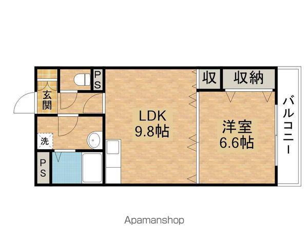 アバンセタカC(1LDK/2階)の間取り写真