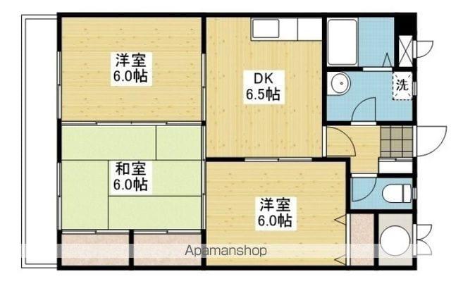 エクシード久万ノ台(3DK/2階)の間取り写真