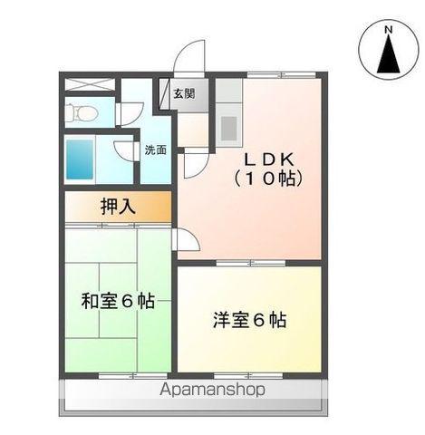 コーラスライン(2LDK/1階)の間取り写真