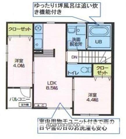 ブルージュ青山(2LDK/2階)の間取り写真
