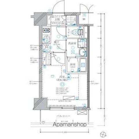 ディアレイシャス東別院Ⅳ(1K/11階)の間取り写真