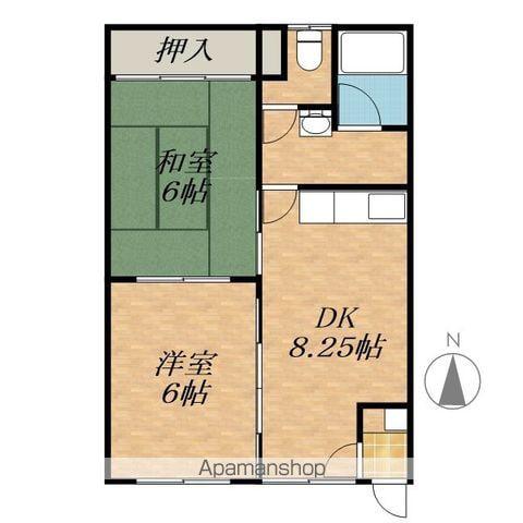 飛田ハイツ(2DK/2階)の間取り写真