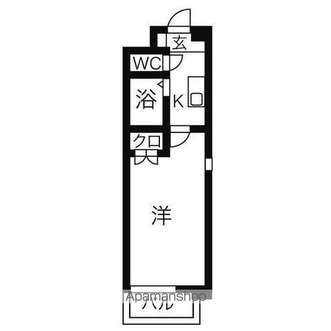 ジュネス藤原(1K/1階)の間取り写真