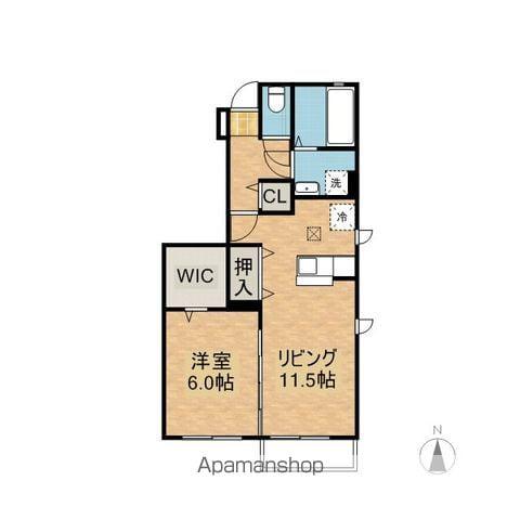 パストラル潮来A(1LDK/1階)の間取り写真