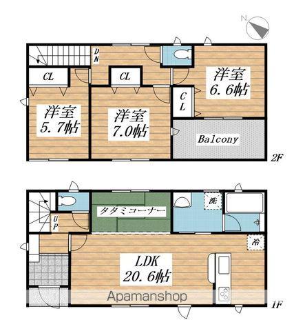 山陽本線 防府駅 徒歩46分 2階建 築3年(3LDK)の間取り写真