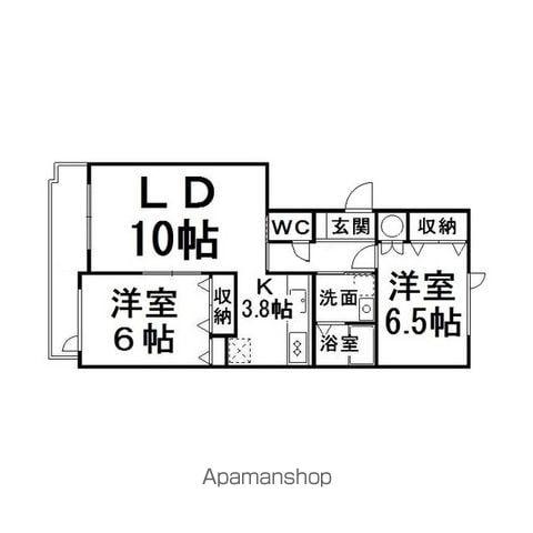 リングロード21(2LDK/4階)の間取り写真