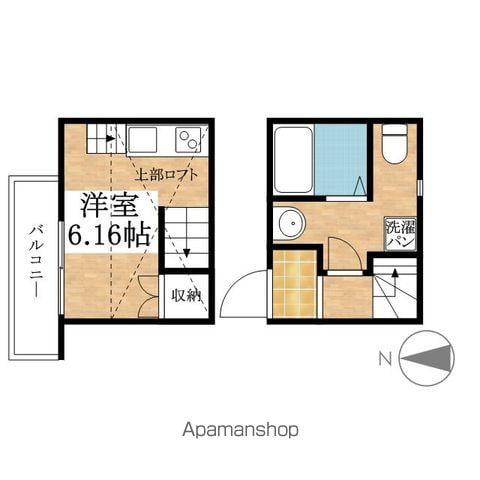 アースクエイク上条Ａ棟(ワンルーム)の間取り写真