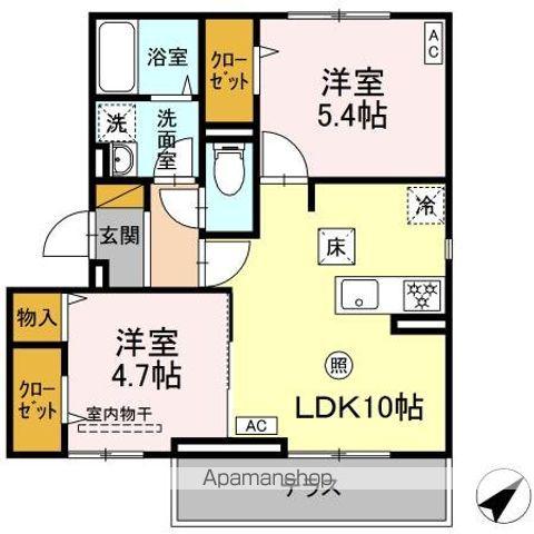 グランドフォレスト(2LDK/1階)の間取り写真