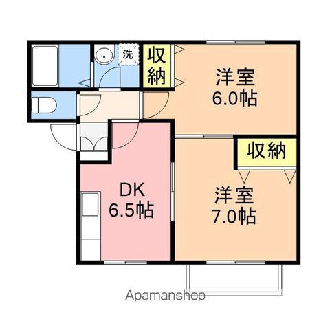 レジデンスK(2DK/2階)の間取り写真