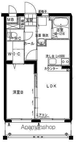 プランドール・フジ(1LDK/3階)の間取り写真