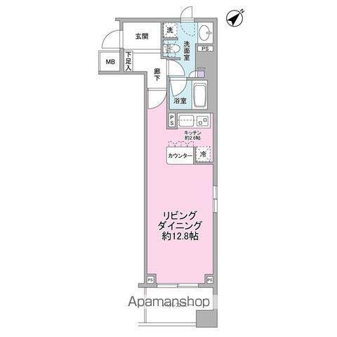 アリーム稲毛海岸(1K/7階)の間取り写真