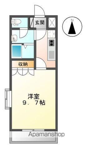 グリルスⅡ(1K/2階)の間取り写真