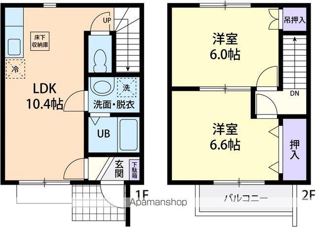 COLLINA II(2LDK/2階)の間取り写真