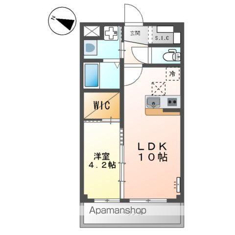 ラ・ポール(1LDK/1階)の間取り写真