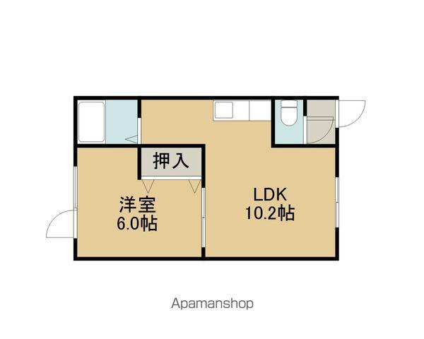ロイヤルハイム青雲D(1LDK/2階)の間取り写真