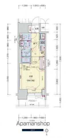 プレサンス広小路通葵(1K/11階)の間取り写真