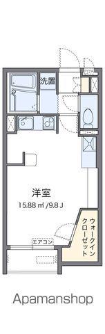ミランダインゼル ガーデン(ワンルーム/2階)の間取り写真