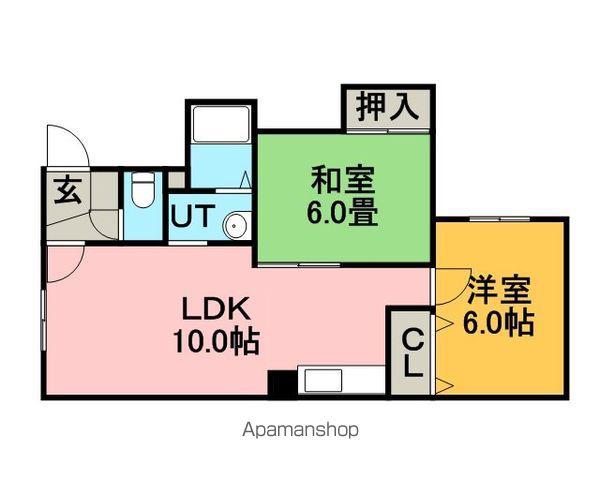 セリエス5・4(2LDK/4階)の間取り写真