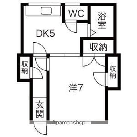 青嵐館I(1DK/1階)の間取り写真