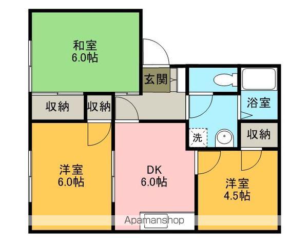 エクセル高津二番館(3DK/2階)の間取り写真