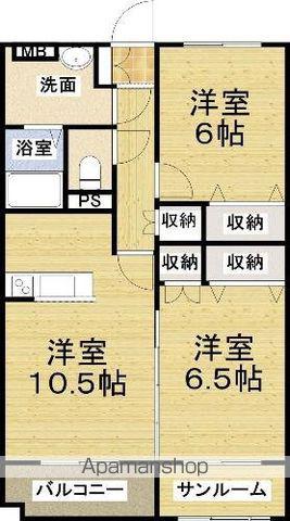 マンションREFINADO(2LDK/1階)の間取り写真