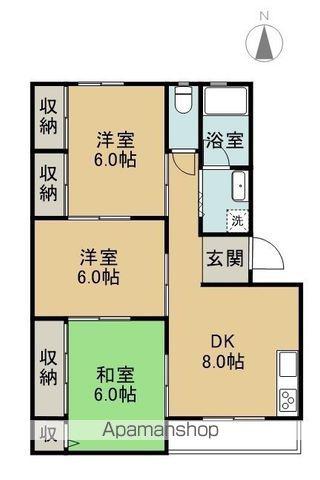 メゾン新美(3DK/1階)の間取り写真