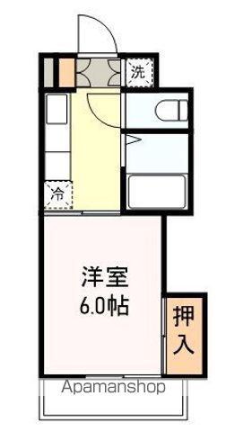 ユナイト上杉ビル(1K/4階)の間取り写真