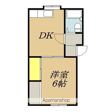 コーポ樹(1DK/2階)の間取り写真