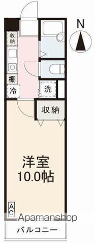 C・アルド(1K/4階)の間取り写真