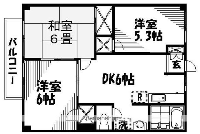 ニューシティ西川(3DK/2階)の間取り写真