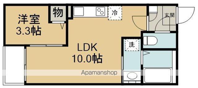 JACK YAKUSHI Ⅰ(1LDK/3階)の間取り写真