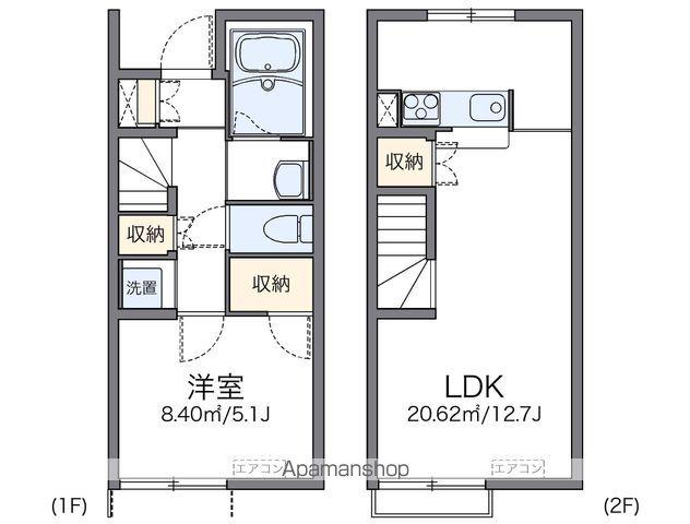 レオネクストカーザ ロッサ(1LDK/1階)の間取り写真