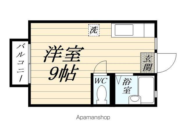 コスモハイツ(ワンルーム/2階)の間取り写真