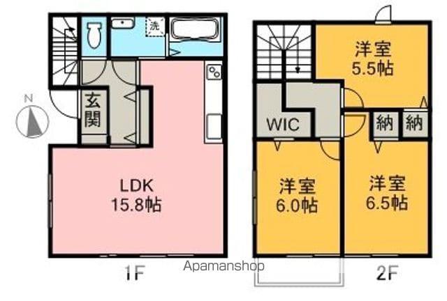 愛媛県新居浜市 2階建 築13年(3LDK)の間取り写真