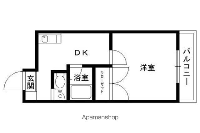 グレースHAYAMA(1DK/2階)の間取り写真