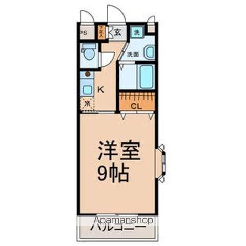 サンハイツ名取2(1K/3階)の間取り写真