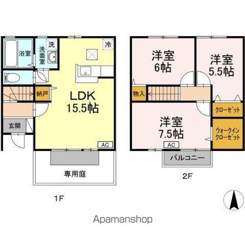 プレミール　Ｓ(3LDK)の間取り写真