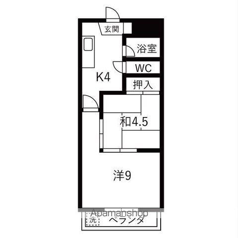新日ビル豊明マンション(2DK/8階)の間取り写真