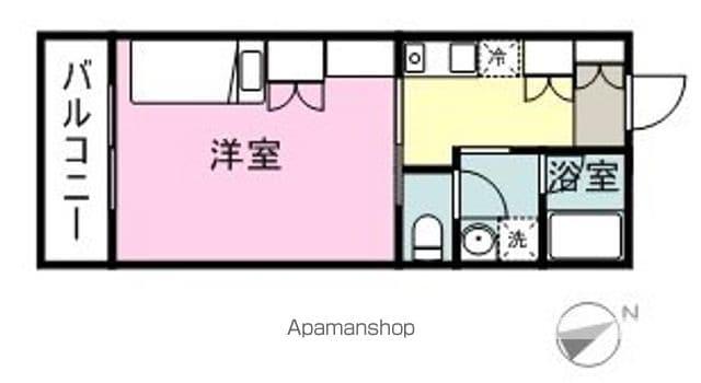 YNT第2マンション(1K/3階)の間取り写真