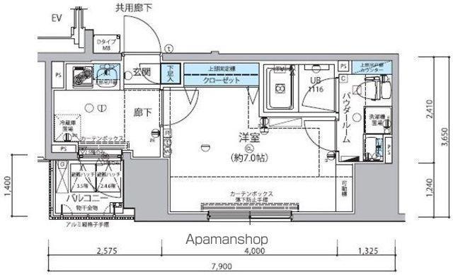   メインステージ信濃町 (1K/2階)の間取り写真