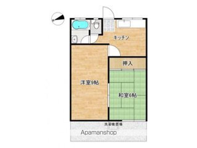 唐崎グリーンハイツ(2K/1階)の間取り写真