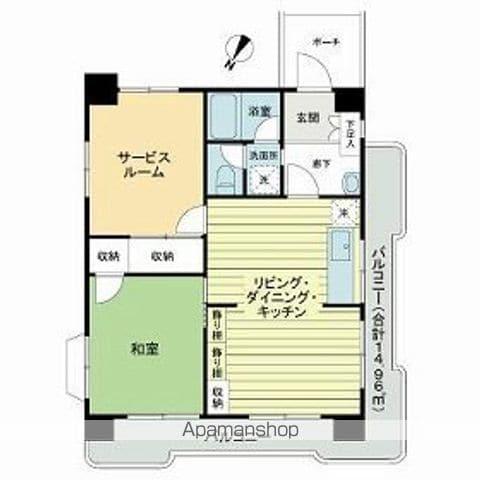 吾妻橋サニーコーポ(1SLDK/3階)の間取り写真