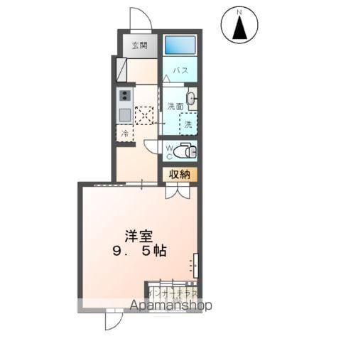 永井川アパートB棟(1K/1階)の間取り写真