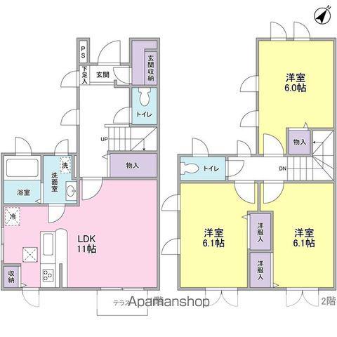 フェアリーガーデンたまがわＣ棟(3LDK)の間取り写真