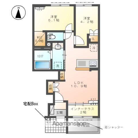 GLANZ -グランツ-(2LDK/1階)の間取り写真