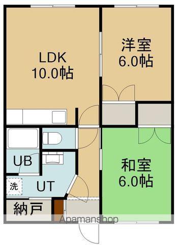 コーポ坂田(2LDK/2階)の間取り写真