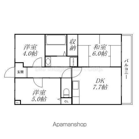 ブライトンステージ(3DK/1階)の間取り写真