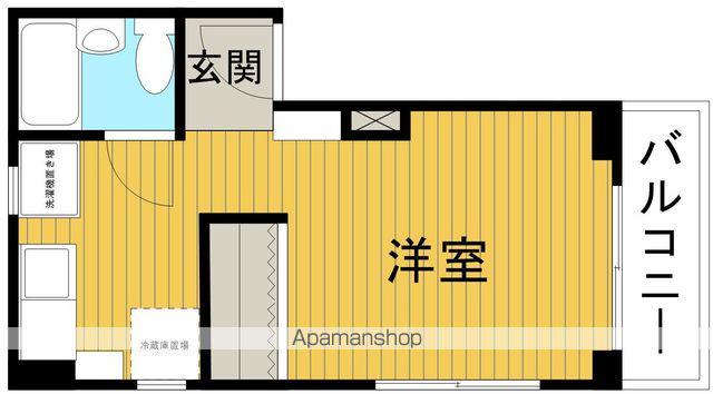 家暮楽とねやま坂マンション(ワンルーム/1階)の間取り写真