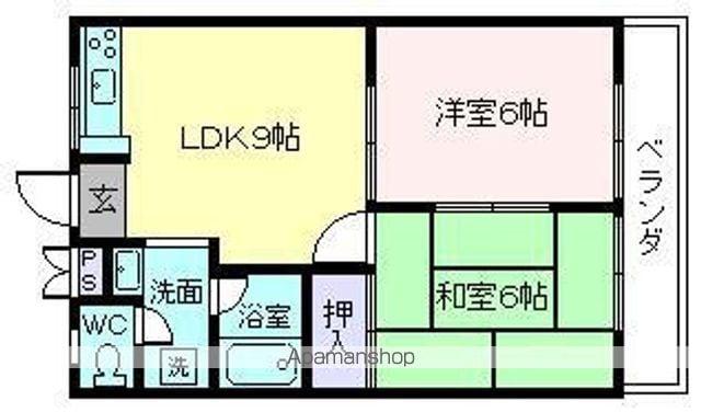 グローリーマンション(2DK/3階)の間取り写真