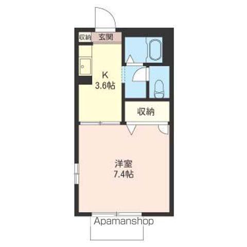 サンモール牛久(1K/2階)の間取り写真